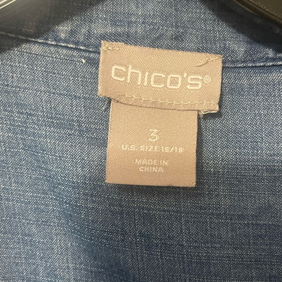 Chico’s Chambray Denim Tunic - Picture 3 of 4